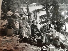 Vintage 1930s/40s Colorado Linen Backed Silver Gelatin Photo Echo Lake Denver 2