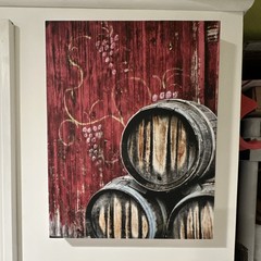 Rustic Wine-Themed Deep Wood Picture Frame 14×11 in Hanging Natural Finish