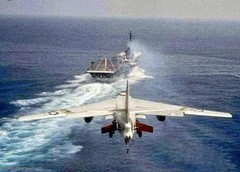 US Navy A3 Skywarrior Approaches Carrier Landing Cold War 4×6 Re-Print