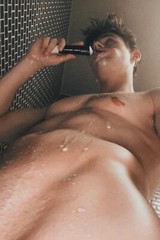 [J058] Handsome Man Cute Male Model Showing Off Body Physique Art Photography