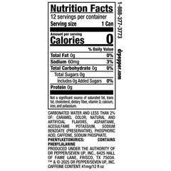 Dr Pepper Zero Sugar Cherry Soda Pop, 12 fl oz, 12 Pack Cans [FREE SHIPPING]