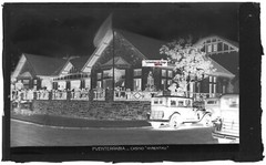 Black And White Negative Photo Glass Plate 9X14 CM, Fuenterrabia, Casino, Cars