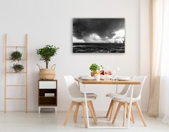 Black and white storm photography print Nebraska landscape wall art picture