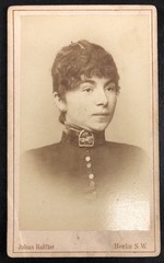 Photo Julius Halffter Berlin-androgynous young woman/rider with collar 1885