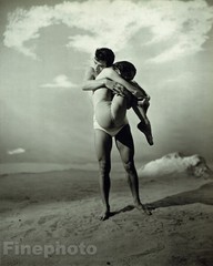 1950 NYC Ballet GEORGE PLATT LYNES Magallanes LeClercq BEACH LOVE Photo Gravure