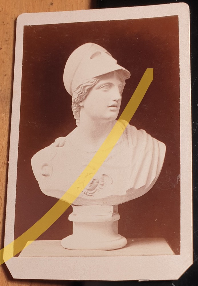 Minerva – Antique – Original in Castel a mare near Naples – Figurine Sculpture / CDV