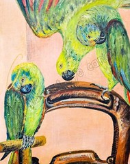 Green Parrots Tropical Bird Wall Art for DIGITAL DOWNLOAD Print at Home Decor