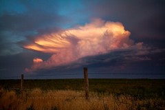 Storm Photography Print – Picture of Thunderstorm at Sunset in Oklahoma