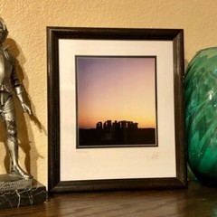 Framed Stonehenge Sunset Fine Art Photographs Signed Ed Collacott Vintage UK