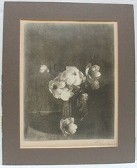 PICTORIALIST PHOTOGRAPH, FLOWERS IN A VASE