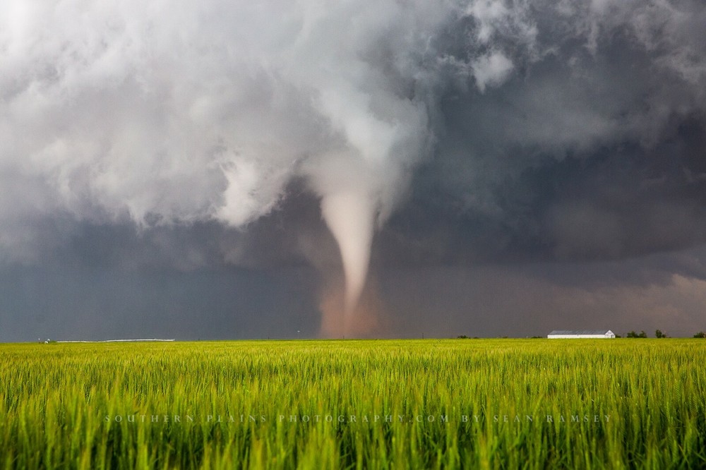 Storm Photography Print – Picture of White Tornado on Spring Day in Texas