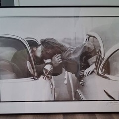 VINTAGE 1988 JANE HILTON «FREEWAY» SIGNED FRAMED ART- LARGE 31.5″ X 23.5″
