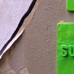 Paris Street Art Green Ear, Lithography Print on Board, Photograph 16″ x 20″