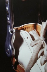 1993 Janet Biggs «One» Cibachrome Photograph Leg Brace Still Life Steel Frame