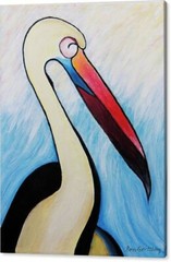 Pelican And The Sea 4 12″x16″ Fine Art Print, Bird Art