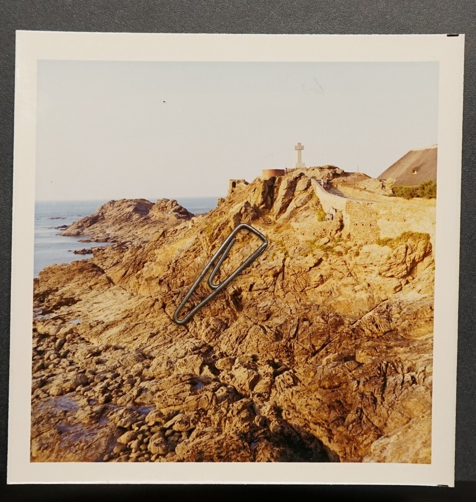 Photo View Saint Malo Brittany Landscape Lunaire Cross Monument Colour 1971 Old