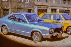 1x photo print 10×15 GDR Bernau Mazda 818 in Brauerstr., shops 80s #VL226