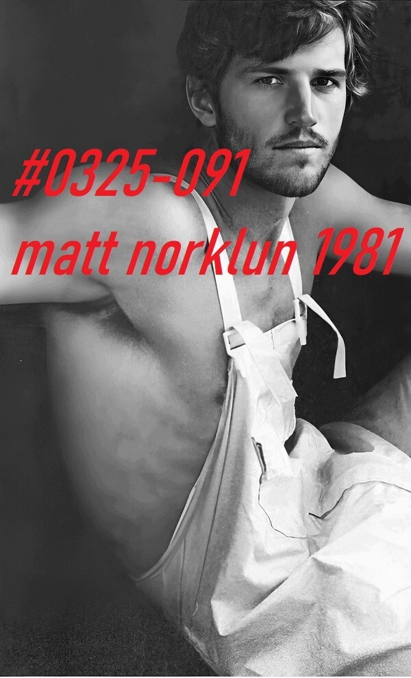 VINTAGE MALE PORTRAIT #0325-091 -matt norklun 1981 -free shipping in usa