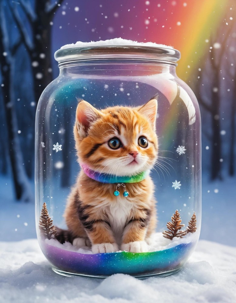 4 Kitten Poster Cute Cat Modern Wallpaper Picture Background Image JPEG