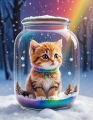 4 Kitten Poster Cute Cat Modern Wallpaper Picture Background Image JPEG