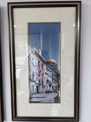 Two Framed European Town Photographs