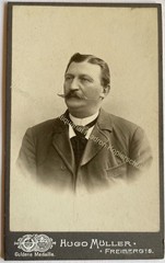 orig. CDV photo photograph man gentleman picture old fashion around 1890 Freiberg Hugo Müller
