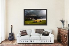 Storm Photography Print | School Bus Picture | Oklahoma Wall Art | Classroom