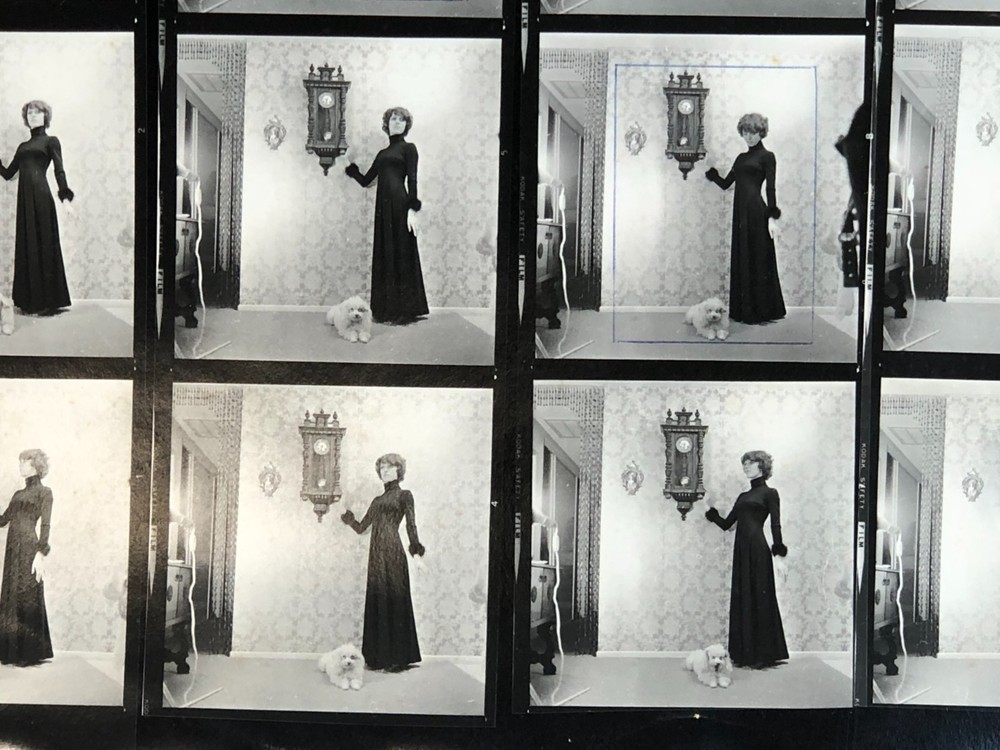 NEWLY FOUND! Hendrickson PHOTO Contact Sheet Proof & Negatives MADAM & her DOG