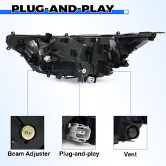 Headlight Compatible with 2019 2020 2021 Toyota Rav4 LE/XLE Headlamp LH 81150-0R