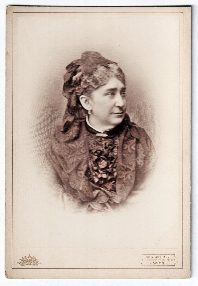 Luise Von Schönfeld / Neumann Actress Karlsruhe Vienna Portrait Photo 1885