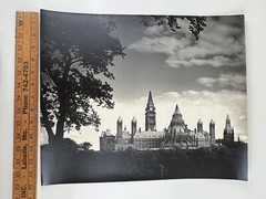 Vintage Large Black & White Photograph Photography Print Parliament Hill Ottawa