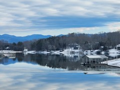 Winter Lake Mountains Reflections Snow Sky Color Landscape Nature Photograph
