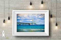 Mackinac Bridge Photography Prints, Mackinaw City MI, Upper Peninsula Wall Art