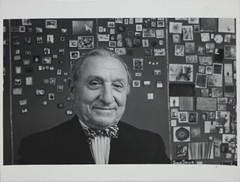 ARNOLD NEWMAN-2 Gelatin Silvers of Joseph Hirshhorn w/ museum model of Hirshhorn