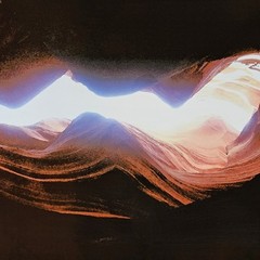 ART – Large Signed Joann Harrison Photograph 48×35 Antelope Canyon On Metal