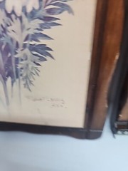 Vtg 1970s Floral Framed Wood Art Robert Laessig AVA Set 9″x18.»