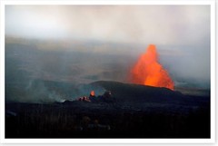 2018 Massive Fissure 8 Lava Fountain Kīlauea Volcano Silver Halide Photo