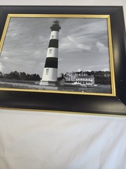Bodie Island Lighthouse Framed 15″ X 18″ Photo 10″ X 13″