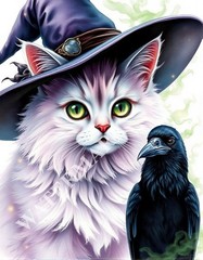 3 Digital Images Cat in the Hat Crow Picture Wallpaper Desktop Wall Art B52
