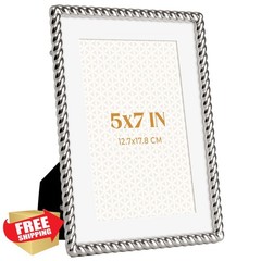 RICHFOCUS 5×7 photo frame silver mat 4×6