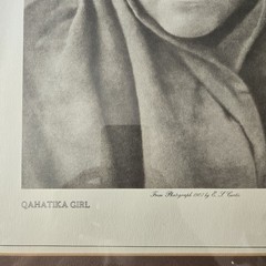 Edward Curtis «Qahatika Girl» Photogravure, Framed – Nateche Prints Cambridge