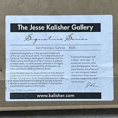 Jesse Kalisher “San Francisco Sunrise” #226 Signature Series Framed Photograph