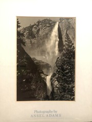 Photography by Ansel Adams-Waterfalls-10.75” X 12.75” Framed/Matted Photo Print