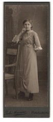 Photograph Joh. Messow Havelberg Young Attractive Girl in Thoughtful