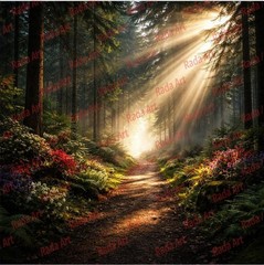 Sunrise Sunset Forest Digital Art Ai Download Mobie Phone Background Wallpaper