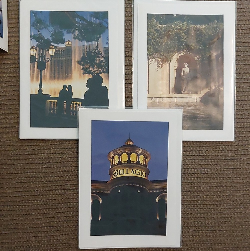 Bellagio Architectural Photo Prints Lot of 3,greetingcards, Paper Vintage