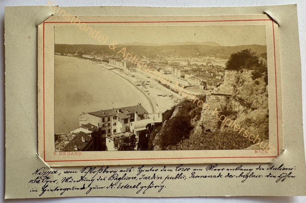 orig. CDV Photo France Nice Photo Degand Vintage Print Tirage Album Circa 1870