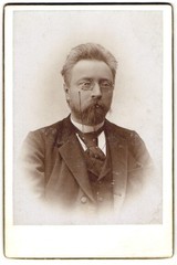 Photograph J. Krink, Chrudim, portrait Czech writer Dr. Karel P