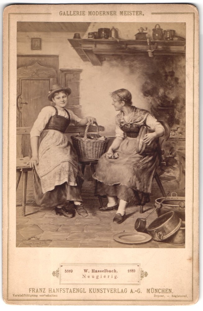 Photography Franz Hanfstaengl, Munich, painting: curious, after W. Hasselbach