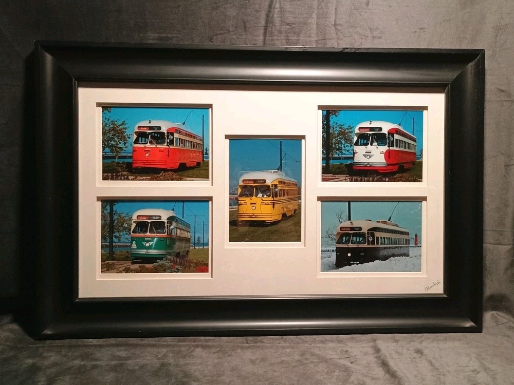 Kenosha Wisconsin Streetcar Electric Rail Car Photography Collage 18x 28″ Signed